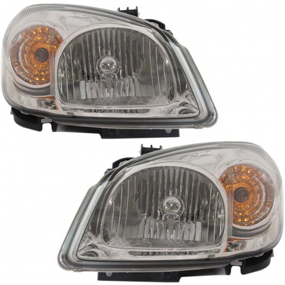 KarParts360 For 2007 2008 2009 2010 Pontiac G5 Headlight Assembly Pair Driver and Passenger Side w/Bulbs Replaces GM2502282 GM2503282