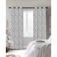 thumbnail image 3 of Grey Spring Floral Blackout Curtains 72 Inches Long for Bedroom, Elegant Watercolor Summer Botanical Thermal Insulated Room Darkening Black Out Window Curtain Panels Grommet Drapes for Living Room, 3 of 8