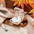 thumbnail image 2 of PH 12pcs Clear Ring Boxes Square Earrings Jewelry Storage Box Acrylic Ring Box Holder Display Organizer Case with Foam for Proposal Engagement Wedding Jewelry Display White White, 2 of 6