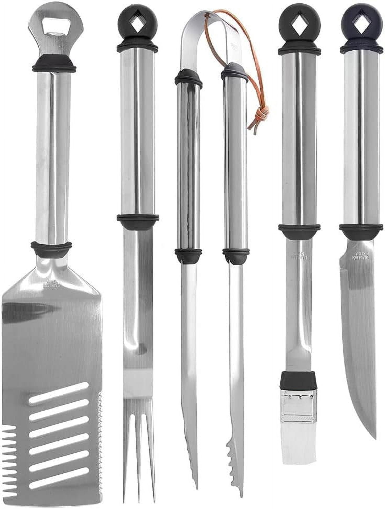 Mr. Bar-B-Q Stainless Steel Grilling Tool Set Cooking Accessory (5-Piece) Grilling Set