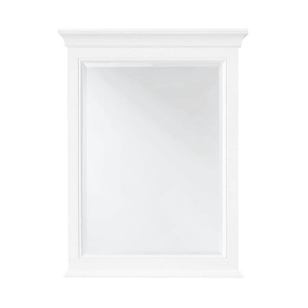 24.00 In. W X 31.00 In. H Framed Rectangular Bathroom Vanity Mirror In White