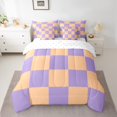 thumbnail image 2 of Castle Fairy Geometric Plaid Twin Bedding Sets,Purple Pink Bedding Comforter Set, 2 of 8