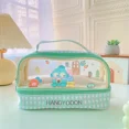 thumbnail image 1 of Sanrio Hello Kitty Portable Pencil Case Cute Cartoon Transparent Double Layer Pen Bag Girl Student Stationery Storage Pencil Box, 1 of 5