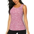 thumbnail image 2 of Uemuo Glitter Pattern Workout Tank Tops for Women Breathable Moisture-wicking tank top Sleeveless Running Loose Fit Yoga Tops Active Shirts Sports Gym Exercise, 2 of 9