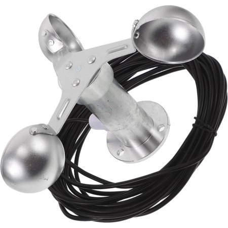 Mobestech Wind Speed Monitoring Anemometer with 360 Degree Detection for Home and Garden Use Plated Silver