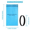 thumbnail image 2 of 12 Pack 38737 Dust Filter Bags Replacement for Craftsman 2 to 2.5 Gallon Wet/Dry Vacuums and Powerhead Bucket Vac, with 3 Retaining Bands Blue, Part# 9-38737/CMXZVBE38737, WORKSHOP, WS01025F2, VF2000, 2 of 7