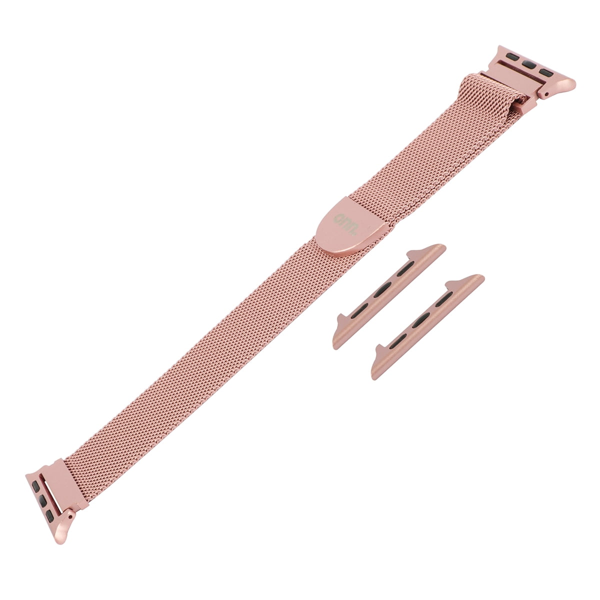 onn. Universal Fit Metal Watch Band for Apple Watch, Samsung Galaxy and Garmin 20 mm, Rose Gold