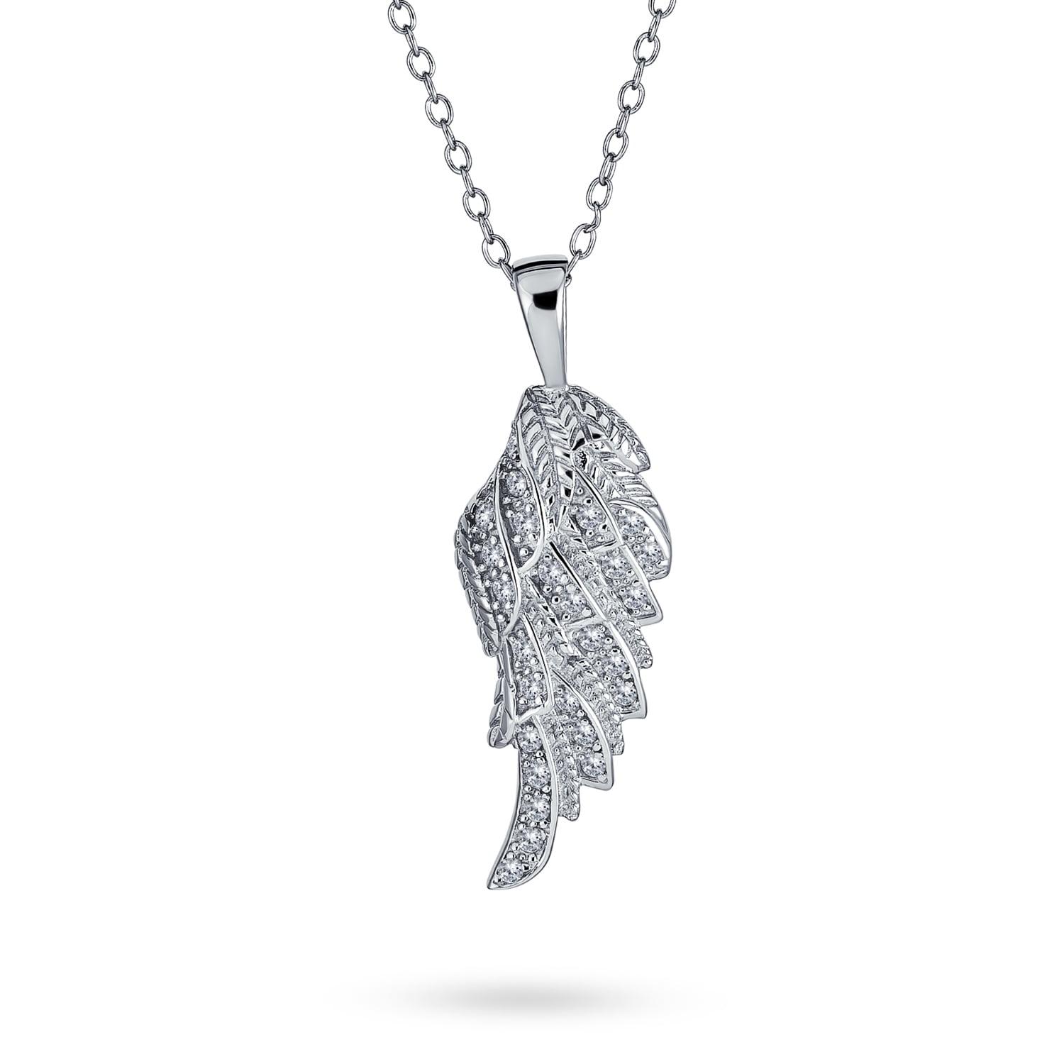 Real Solid 925 Sterling Silver Small Angel Fairy Wing Charm Pendant Gift