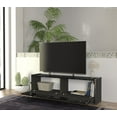 thumbnail image 3 of DORPEK, Tv Stand for TVs up to 60", Media Stand with Large Tabletop, Entertainment Center with 2 Storage Cabinet, Beauty Tv Stand Anthracite - Black Marble, Modern Wall Mounted Tv Unit, 1 Package, 3 of 8