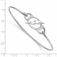 thumbnail image 2 of Sterling Silver Rhodium Plated NHL LogoArt Tampa Bay Lightning Wire Bangle, 2 of 5