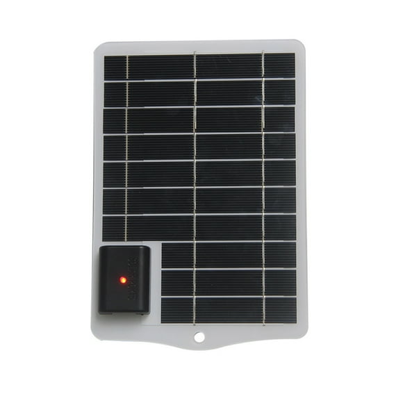 Cargador de panel solar de alta eficiencia, salida USB, resistente al agua, carga rápida, confiable, multifuncional, para múltiples dispositivos.