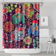 thumbnail image 2 of Classic Retro Floral Shower Curtain 72x84 Inches, Quick-Dry Polyester with Plastic Rings, Elegant Bohemian Paisley Design for Bathroom, 2 of 5