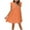 Orange, variant on vigerkar Women's Sexy Summer V Neck Dress with Short Loose Ruffle Sleeve Dress Red, 3XL