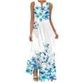 thumbnail image 2 of YuXingFu Cotton Maxi Dress Maxi V-Neck Plus Size Womens Dress Sleeveless Vacation Dresses for Women Beach Long Casual Summer Light Blue XXL, 2 of 8
