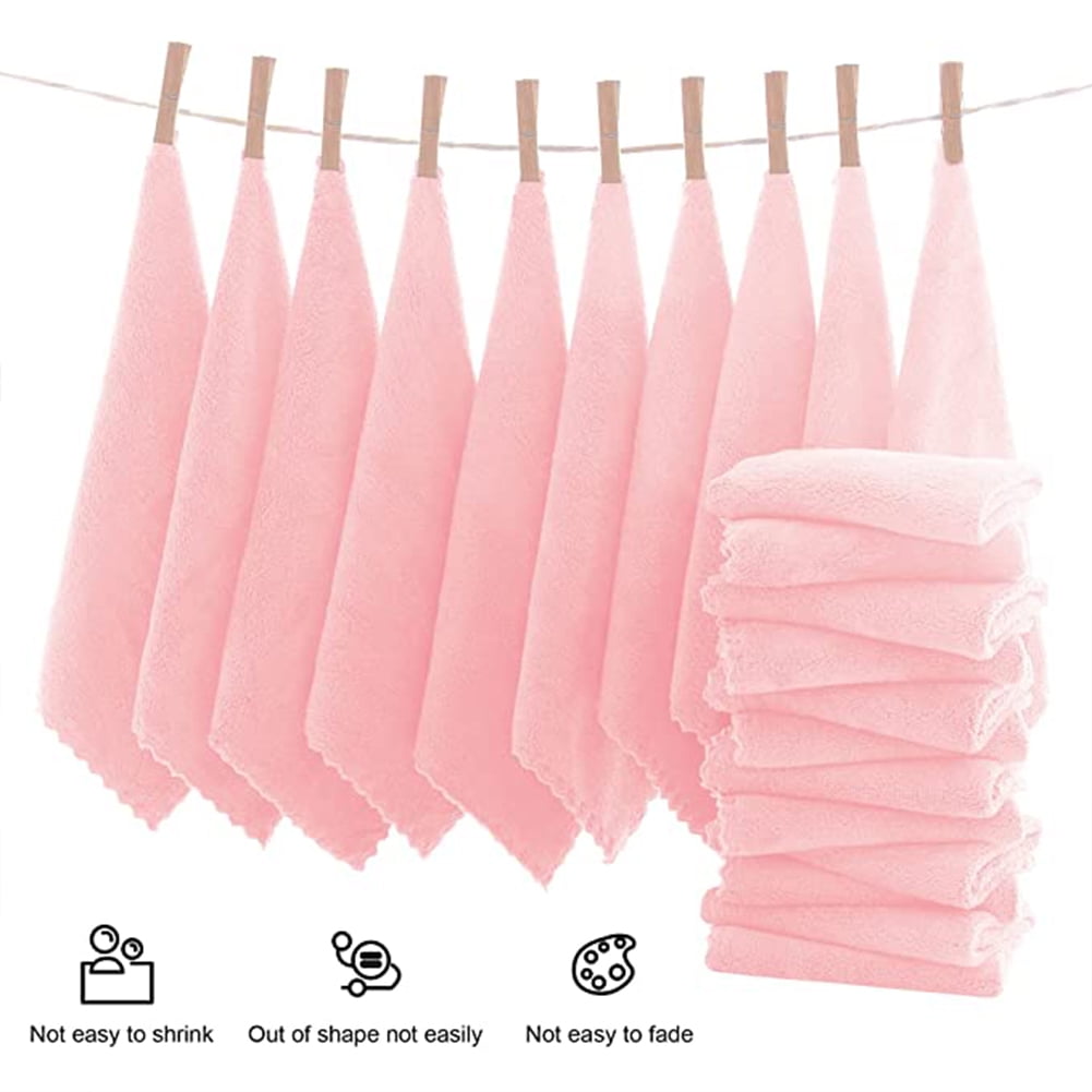 Kepooman Fast Drying, Extra Absorbent, Terry Cotton Washcloths, Cotton Set of 24 Lightweight Washcloths, Pink Kepooman Fast Drying, Extra Absorbent, Terry Cotton Washcloths, Cotton Set of 24 Lightweight Washcloths, Pink