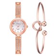 thumbnail image 1 of LVPAI Moda Casual Mujer Reloj de Pulsera Reloj de Cuarzo de aleación y Traje de Pulsera (Oro Rosa + Blanco), 1 of 3