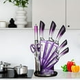 thumbnail image 6 of Dot Pet Purple Gradient Handle Stainless Steel Kitchen Knife Set, 9-Piece, 6 of 7