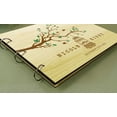 thumbnail image 3 of Photo Album Custom Scrapbook Personalized Wood Name Engraved Bride & Groom Advice Book, 3 of 6