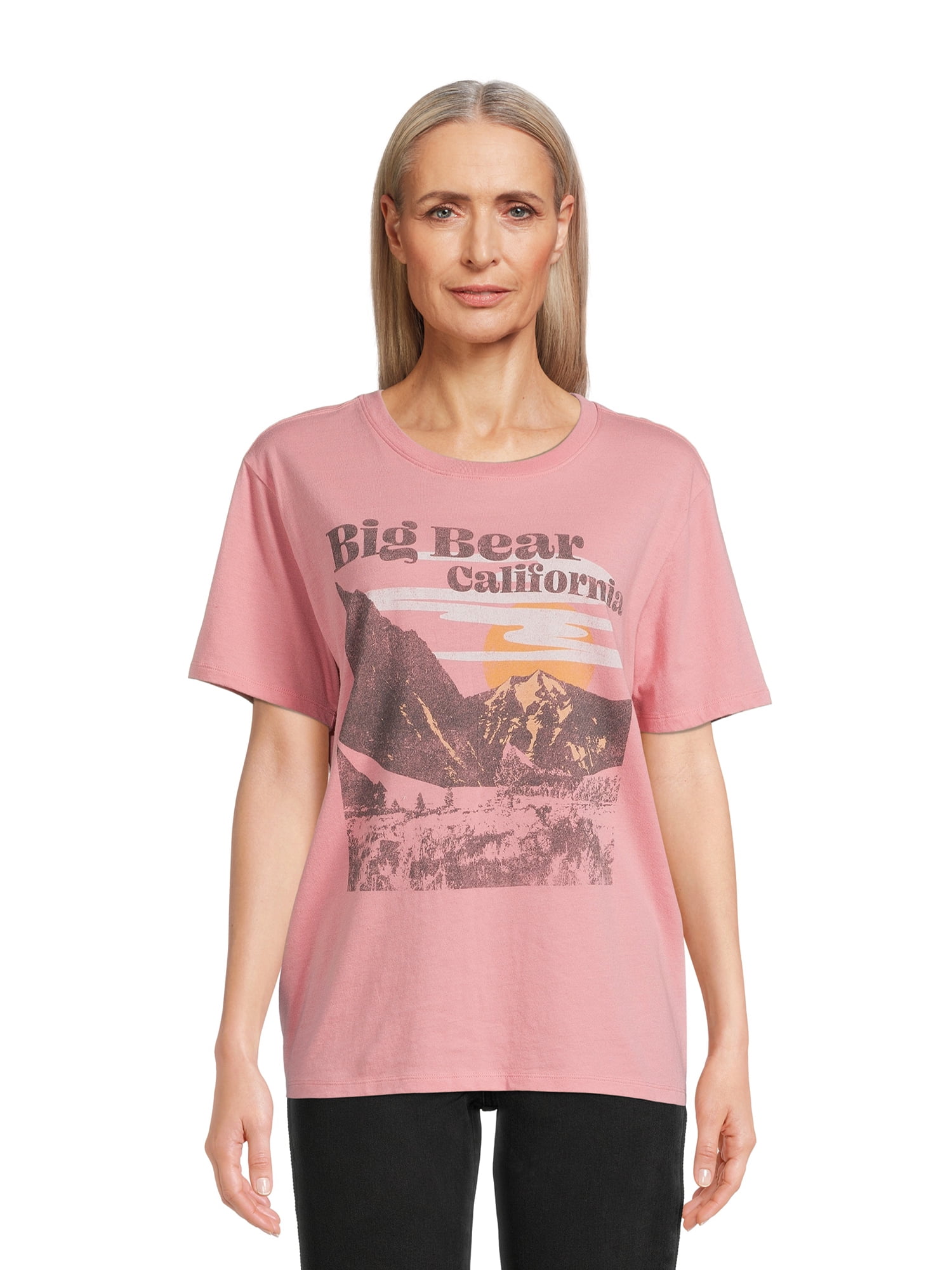 Time and Tru Women's Destination Graphic T-Shirt