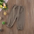 thumbnail image 4 of Toddler Baby Long Bloomers Soft Cotton Linen Casual Elastic Harem Pants Trousers, 4 of 6