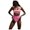 90#Pink, variant on Women High Wasited Bikini Shoulder Strap 2 Piece High Cut String Swimsuits