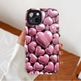thumbnail image 2 of Heart Design Luxury Shiny Valentine's Day Gift Phone Case for Women Compatible with iPhone 11/12/13/14/15/16 (Pro Max/Plus), 2 of 9