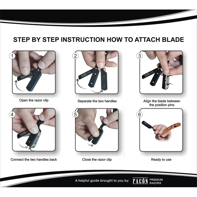 Salon Barber Cut Throat Shavette Straight Razor - Gold, Includes 100 Derby Blades, Handmade 12 thumbnail image