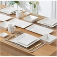 thumbnail image 6 of 24-Piece Classic Square Dinnerware Set for 6-Off White Plates, 6 of 6