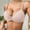 Beige, variant on Women's Solid Color Push-Up Bra with Lace Detailing - Soft Breathable Nylon for Daily Wear and Light Exercise