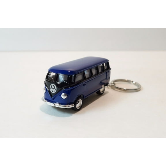 2.5" Kinsmart 1962 VW Volkswagen Bus Diecast Toy Car Keychain 1:64 Blue
