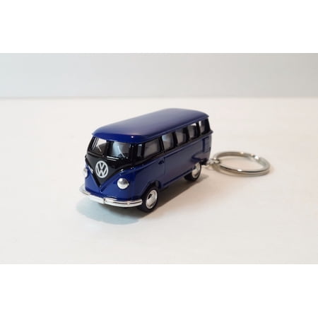 2.5" Kinsmart 1962 VW Volkswagen Bus Diecast Toy Car Keychain 1:64 Blue