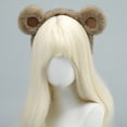 thumbnail image 5 of Hzzsbu Bear Ear Hairband With Matching Tail Set, Animal Themed Hair Accessory For Carnival Birthday Gathering, 5 of 7