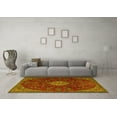 thumbnail image 3 of Ahgly Company Machine Washable Indoor Rectangle Persian Yellow Traditional Area Rugs, 5' x 8', 3 of 4