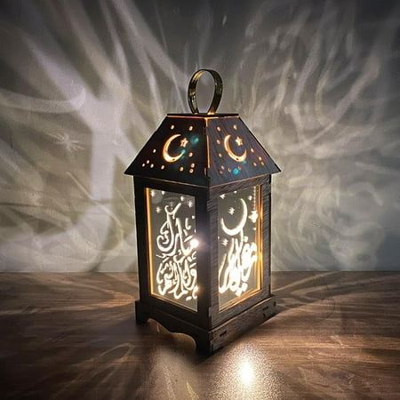

Mubarak Ramadan Wooden Night Light Battery Powered Islam led and table Lamp for Festival Patio indoor and outdoor Decor Kids A
