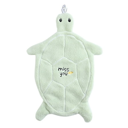 

Xinqinghao Cute Soft Hanging Hand Towels Owl Penguin Absorbent Thick Kitchen Bathroom Towel D