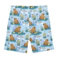 thumbnail image 4 of joogoo Cartoon Duck Capybaras Girls Lined Shorts Bike Dance Bottoms 8Y, 4 of 7