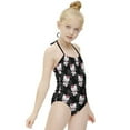 thumbnail image 3 of Hello Kitty Girls One Piece Swimsuits Hawaiian Summer Swimwear Beach Bathing Suit Outfits, 3 of 7