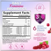 Probiotics for Women Gummies with Cranberry - 6 Premium Strains for PH Balance - Women Probiotics for Digestive Health, Vaginal & Immune Support, Womens Probiotic Feminine Health Gummy - 60 Gummies