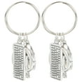 thumbnail image 1 of 2pcs Simple Style Decorative Key Chain Keyboard Shaped Key Pendant Vintage Keyring Ornament, 1 of 5