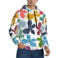 thumbnail image 2 of Naloa Colorful Butterflies Men's Casual Hooded Collar Drawstring Hoodies Pullover Sweatshirts Casual Long Sleeve Shirts-XX-Large, 2 of 7