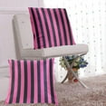 thumbnail image 6 of Black Pinkish Narrow Stripes Throw Pillow Covers Pillowcases 16 x 16 Inch Home Decor 2 Packs for Bedroom Sofa, 6 of 6