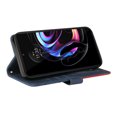 thumbnail image 2 of Compatible Motorola Edge 20 pro/Edge s pro Case, Leather Wallet Case Stand View Magnetic Clasp Book Flip Folio Phone Cover - Blue, 2 of 5