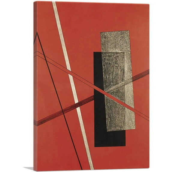 ARTCANVAS Konstruktion IV 1923 Canvas Art Print by Laszlo Moholy-Nagy - Size: 12" x 8" (0.75" Deep)