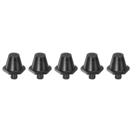 

Track Spikes 11mm Aluminum Lightweight for Soccer Shoes Black 5 Pieces