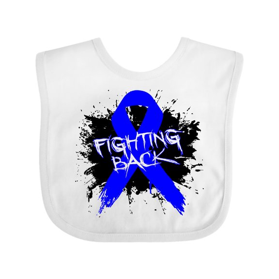 Inktastic Colon Cancer Fighting Back Boys or Girls Baby Bib