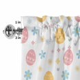 thumbnail image 2 of Valances for Windows Easter Eggs Bunny Ears Plants Flower Rod Pocket Short Curtain for Bathroom Living Room Bedroom Pink White Check 1 Panel 42x12in, 2 of 9