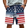 thumbnail image 5 of JULMCOMO 4th of July Men's Shorts Drawstring Patriotic Loose Stars Stripes Summer Shorts for 1776 with Pockets Red XL, 5 of 6