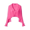 thumbnail image 4 of Trgacdwlo Women's Long Sleeve Summer Chiffon Cardigan Lightweight Casual Open-Front Cropped Shrug Tops for Daily Jeans & Camisole Layering, 4 of 7