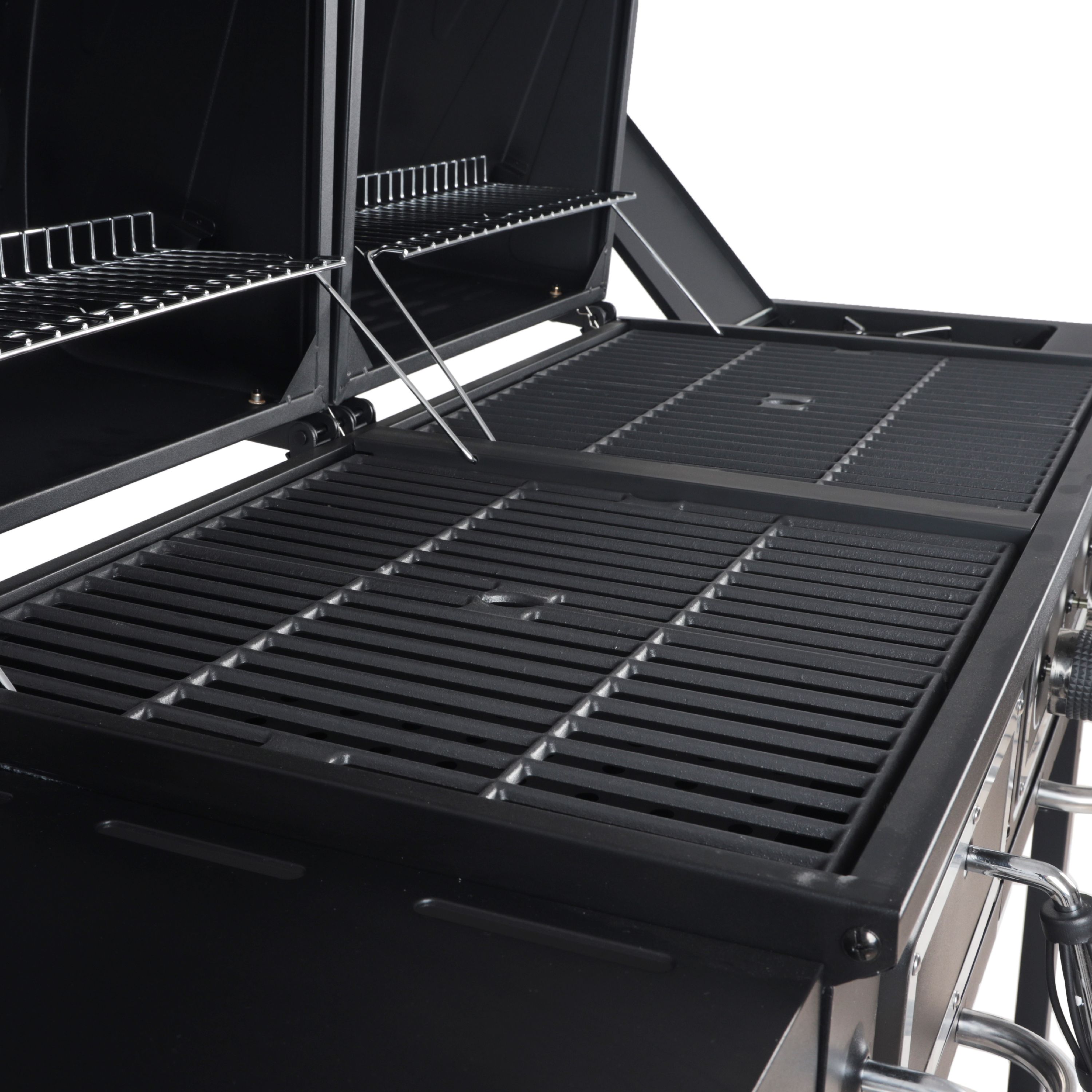 RevoAce Dual Fuel Gas & Charcoal Combo Grill, Black with Stainless - image 3 of 21