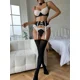 thumbnail image 4 of Ellolace-Conjunto de lencería de encaje para dama, ropa interior con medias de lazo, bragas con bolas de pelo transparentes, conjuntos exóticos sensuales de lujo, 4 of 5